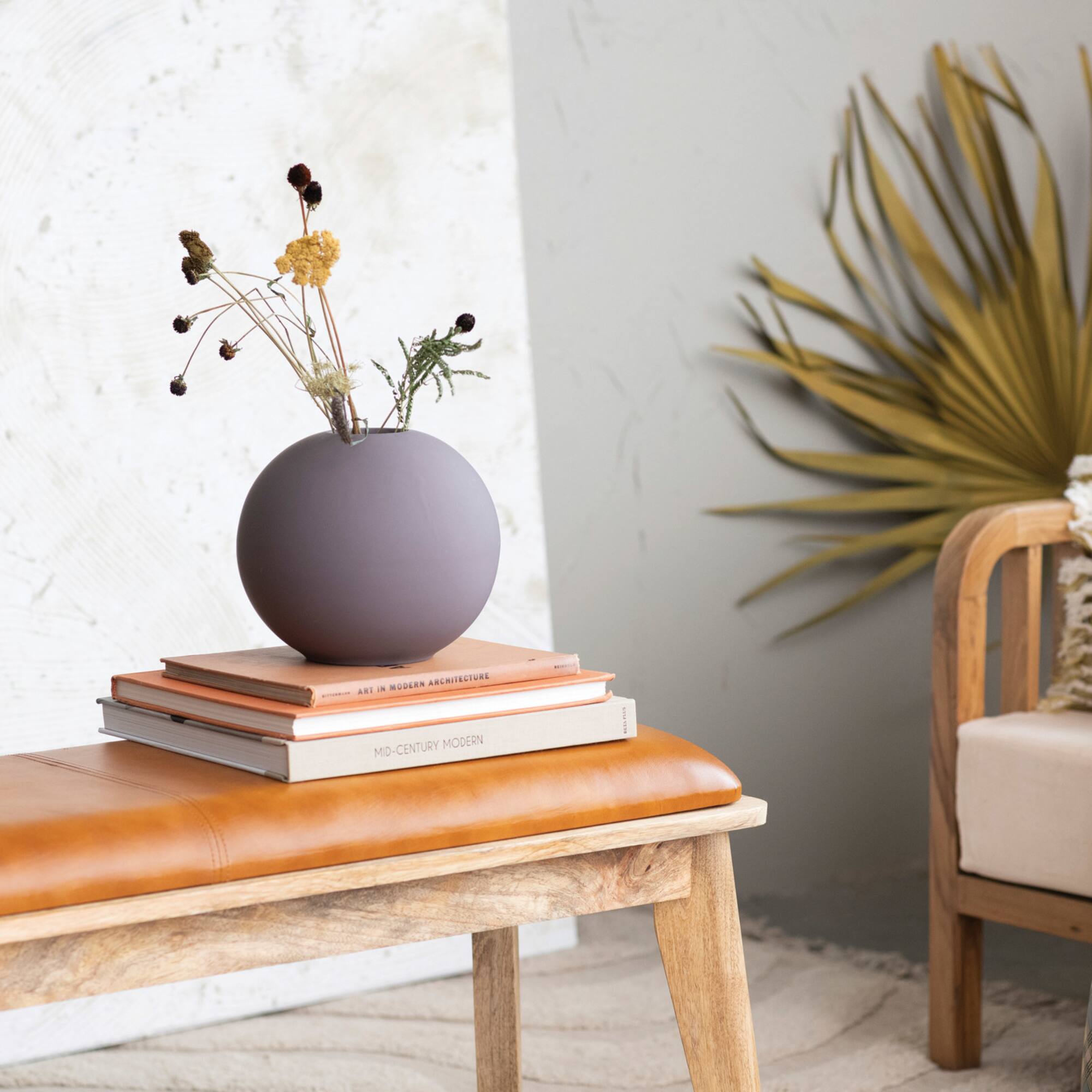 Hello Honey® 8.5" Matte Plum Latex Glaze Stoneware Vase